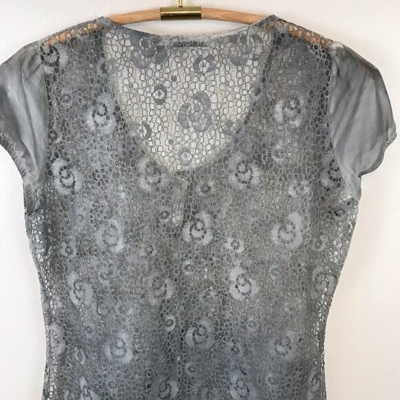 Monoreno Gray Lace Dress SZ Medium - Picture 8 of 8
